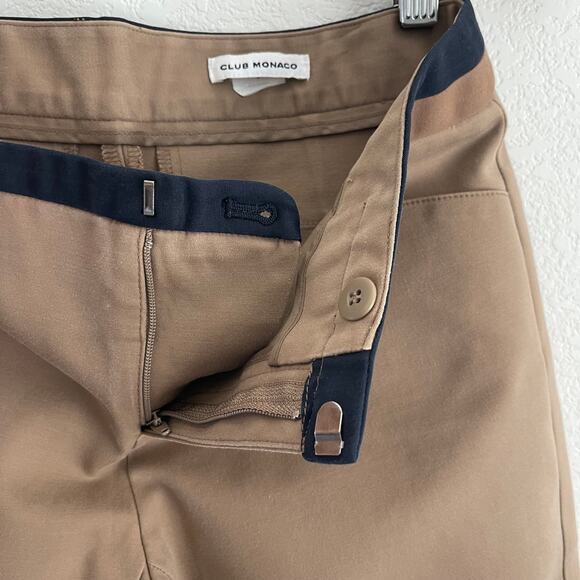 Club Monaco Ankle Length Brown Dress Pants Women Size 0 Pre-loved - Picture 3 of 12